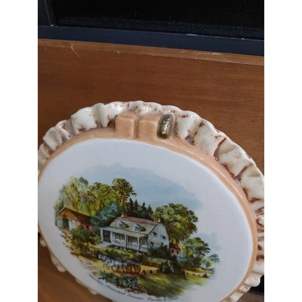 Vintage Rare American Homestead Summer Currier & Ives Wall Plaque. Dated 1977